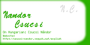 nandor csucsi business card